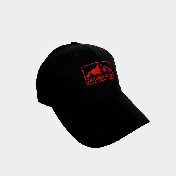 Baseball Cap Mountain - black orange